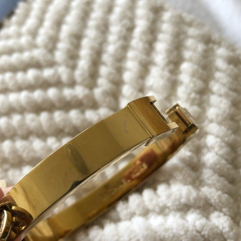 Michael Kors Gold Tassel Hinge Bangle - Picture 6 of 8